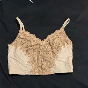 Rose gold festive crop top